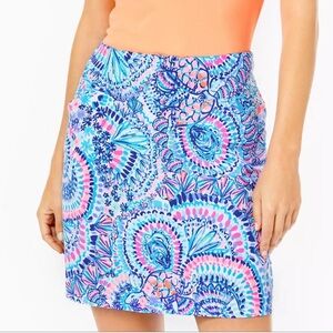 Lilly Pulitzer UPF Luxletic Monica Skort Blue Grotto Commotion In The Ocean Golf
